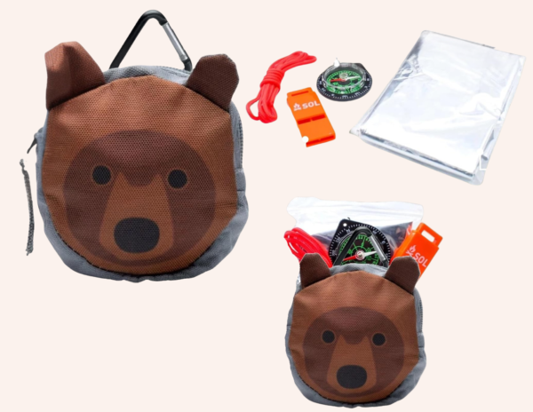 Trousse de kit d'urgence de base pour petits S.O.L. ours