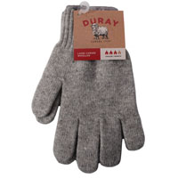 Sous gants en laine gris 70% DURAY